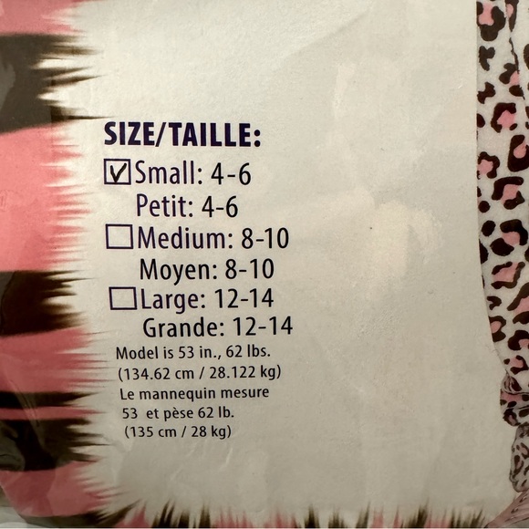 Fun World Rose Gold Leopard Halloween Costume- size Kids Small 4-6 - Picture 4 of 5